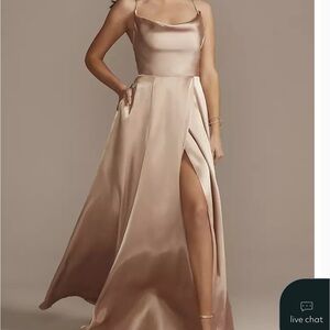 Eucalyptus Satin bridesmaids dress